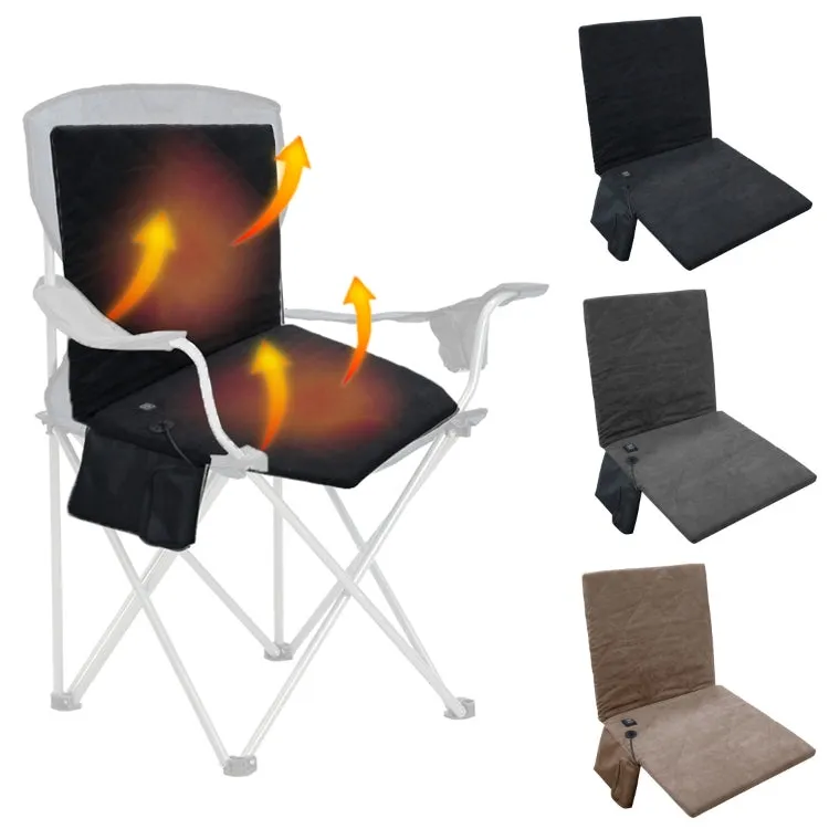 Outdoor Winter Camping Warm USB Heating Cushions With Backrest(Gray)