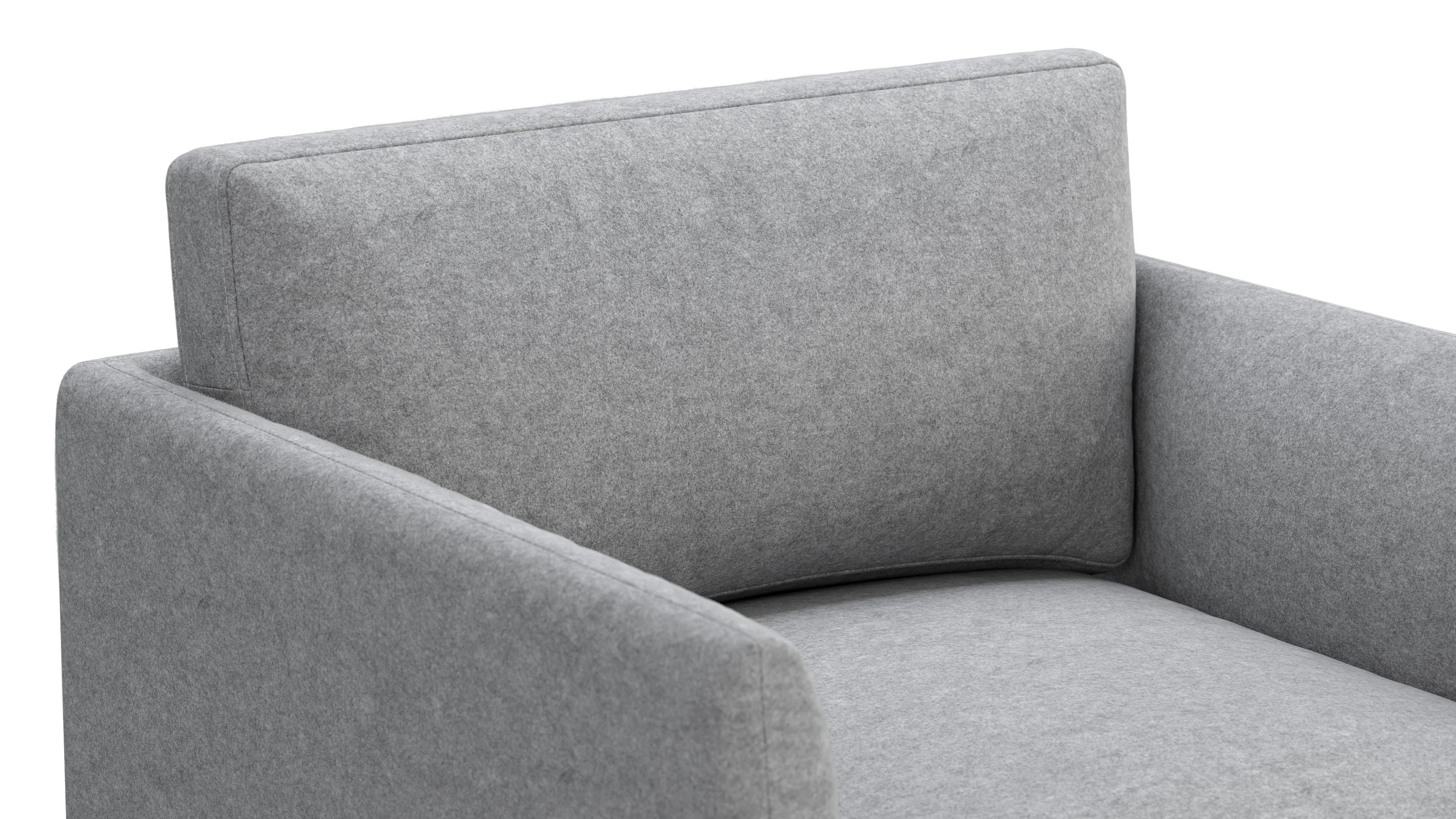 Toriko - Toriko Lounge Chair, Light Gray Wool